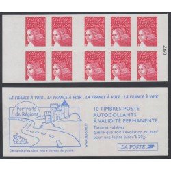 France Francia Carnets 3419-C10 Serie Marianne del 14 J Carnet 10 sellos Nº 3419 (tipo II) Regiones, castillo... en reverso Autoadhesivo Lujo France Francia Carnets 3419-C10 Serie Marianne del 14 J Carnet 10 sellos Nº 3419 (tipo II) Regiones, castillo... en reverso Autoadhesivo Lujo