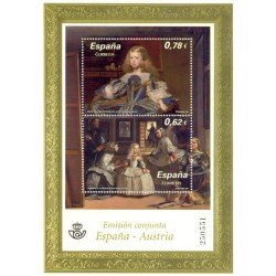España Spain HB Emisión Conjunta 2009 España-Austria  Pintura Las Meninas MNH