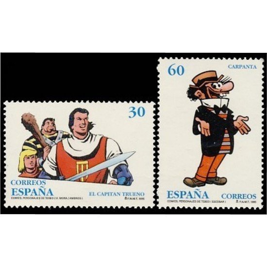 España Spain 3359/60 1995 Cómics personajes de ficción MNH España Spain 3359/60 1995 Cómics personajes de ficción MNH
