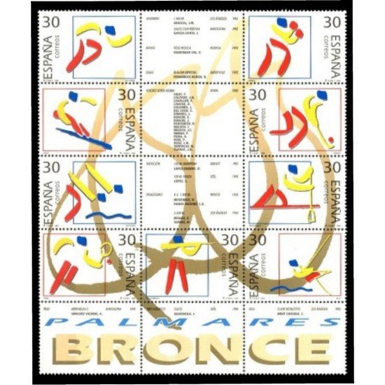 España Spain 3418/26 1996 Deportes Olímpicos de Bronce MNH España Spain 3418/26 1996 Deportes Olímpicos de Bronce MNH