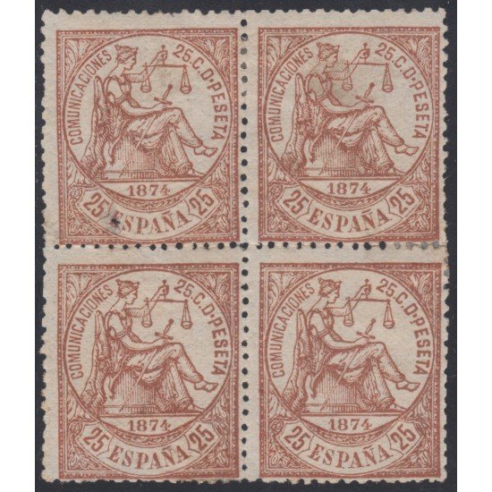 España Spain 147 Bl.4 1874 Alegoría España Spain 147 Bl.4 1874 Alegoría
