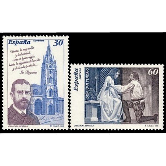 España Spain 3456/57 1996 Literatura española Personajes de ficción MNH España Spain 3456/57 1996 Literatura española Personajes de ficción MNH
