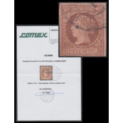 España Spain 54 1860 - 1861 Isabel II Certificado OPORTUNIDAD  España Spain 54 1860 - 1861 Isabel II Certificado OPORTUNIDAD