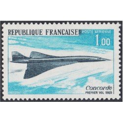 France Francia  A  43  1969 1er vuelo del avión supersónico Concorde MNH