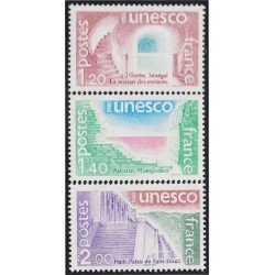 France Francia Servicios 60/62 1980 UNESCO Patrimonio Universal MNH France Francia Servicios 60/62 1980 UNESCO Patrimonio Universal MNH