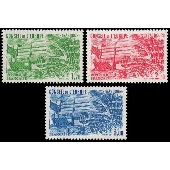France Francia Servicios 85/87 1984 Consejo de Europa MNH France Francia Servicios 85/87 1984 Consejo de Europa MNH