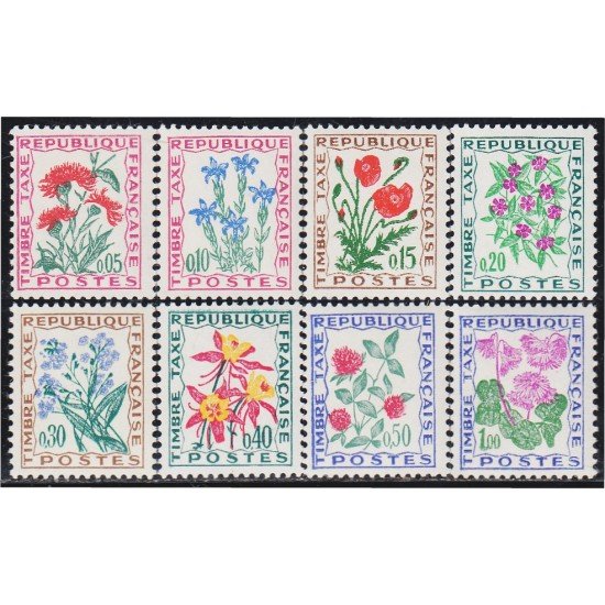 France Francia Tasas 95/02 1964-71 Flores del campo MNH France Francia Tasas 95/02 1964-71 Flores del campo MNH
