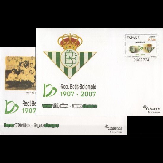 Sobres Enteros Postales 116/17 2007 Exposición Centenario del Real Betis Sevilla Fútbol Sobres Enteros Postales 116/17 2007 Exposición Centenario del Real Betis Sevilla Fútbol