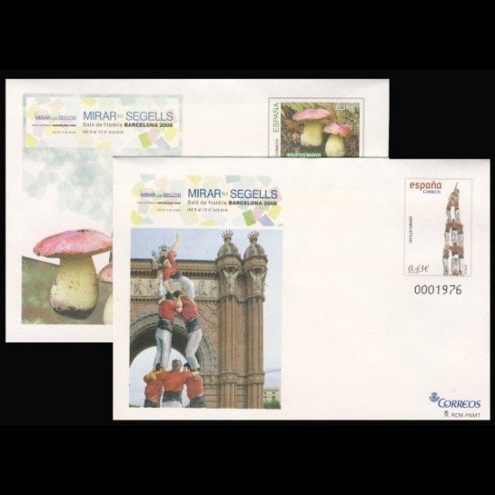 Sobres Enteros Postales 123/24 Salón de Filatelia Barcelona 2008