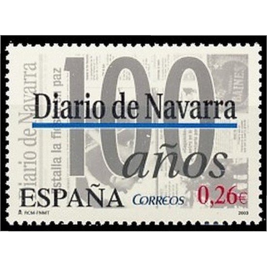 España Spain 4000 2003 Centenario del Diario de Navarra MNH