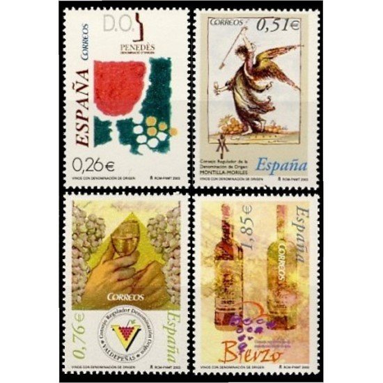 España Spain 4015/18  2003 Vinos con denominación de origen MNH