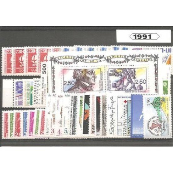 Francia France 1991 Año Completo MNH