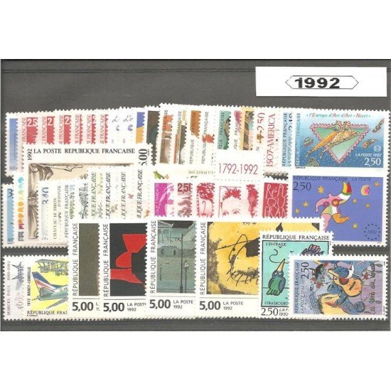 Francia France 1992 Año Completo MNH Francia France 1992 Año Completo MNH