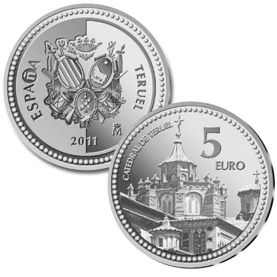 España Spain 2011 5 euros Capitales de provincia Teruel Plata Ag España Spain 2011 5 euros Capitales de provincia Teruel Plata Ag