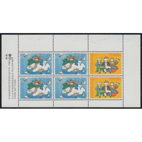 Holanda Netherlands HB 25 1983 Sorteo a favor de la infancia Dibujos Hojita Bloque 6 sellos 4 nº 1212+ 2 nº 1214 Lujo Holanda Netherlands HB 25 1983 Sorteo a favor de la infancia Dibujos Hojita Bloque 6 sellos 4 nº 1212+ 2 nº 1214 Lujo