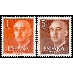 España Spain 1290/91 1960 Efigie de Franco FNMTB Barcelona MNH