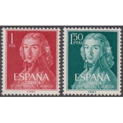 España Spain 1328/29 1961 2º Centenario del nacimiento Leandro Fernández de Moratín MNH España Spain 1328/29 1961 2º Centenario del nacimiento Leandro Fernández de Moratín MNH