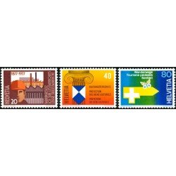 FAU1/S  Suiza  Switzerland 1030/32 1977 Serie propaganda MNH