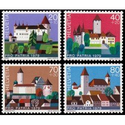 VAR1/S  Suiza Switzerland 1086/89 1979  Pro patria Castillos suizos MNH