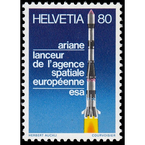 AST/TRA1/S Suiza Switzerland 1095 1979 Ariane, lanzadera de la Agencia Espacila Eurpea ESA MNH AST/TRA1/S Suiza Switzerland 1095 1979 Ariane, lanzadera de la Agencia Espacila Eurpea ESA MNH
