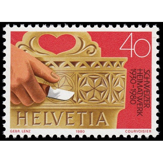 VAR1 Suiza Switzerland 1101 1980 50 Aniv. de Centro suizo de artesanía MNH VAR1 Suiza Switzerland 1101 1980 50 Aniv. de Centro suizo de artesanía MNH