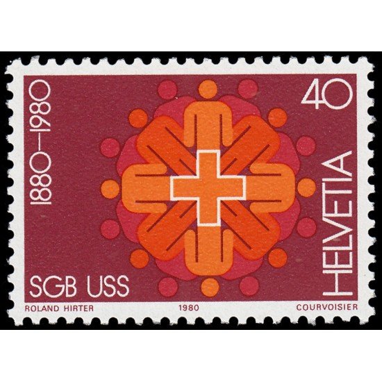 Suiza Switzerland 1115 1980 Cent. de la Unión Sindical suiza Símbolo MNH Suiza Switzerland 1115 1980 Cent. de la Unión Sindical suiza Símbolo MNH