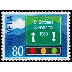VAR1/S Suiza Switzerland  1116 1980  Apertura del túnel de carretera de St. Gothard MNH