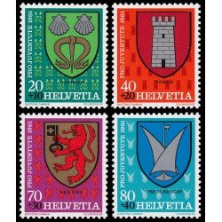 BA1/S Suiza Switzerland 1139/42 1981 Por la juventud Escudos comunales MNH