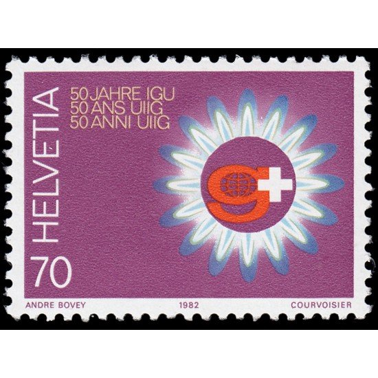 Suiza Switzerland 1145 1981 50 Aniv. de la Unión Inter, de la industria de Gas Llama, emblema MNH Suiza Switzerland 1145 1981 50 Aniv. de la Unión Inter, de la industria de Gas Llama, emblema MNH