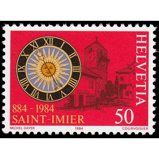 Suiza Switzerland 1197 1984 1100 Aniv. de la ciudad de San Imier Edificios MNH Suiza Switzerland 1197 1984 1100 Aniv. de la ciudad de San Imier Edificios MNH