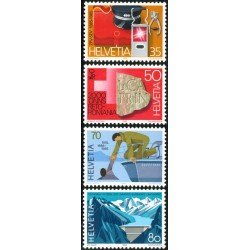 TRA2/S Suiza Switzerland 1219/22 1985 Aniversarios y acontecimientos MNH