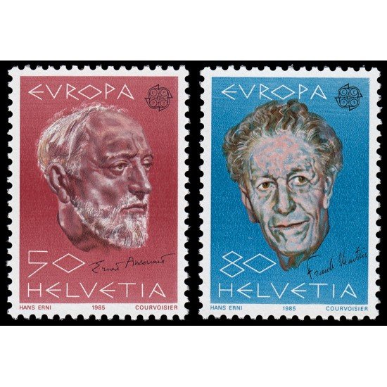 Suiza Switzerland 1223/24 1985 Europa Año europeo de la música Retratos de músicos MNH Suiza Switzerland 1223/24 1985 Europa Año europeo de la música Retratos de músicos MNH