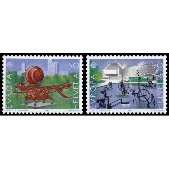 Suiza Switzerland 1274/75 1987 Europa Arquitectura moderna MNH Suiza Switzerland 1274/75 1987 Europa Arquitectura moderna MNH