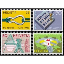 MED/S Suiza Switzerland 1304/07 1988 Aniversarios y acontecimientos MNH MED/S Suiza Switzerland 1304/07 1988 Aniversarios y acontecimientos MNH