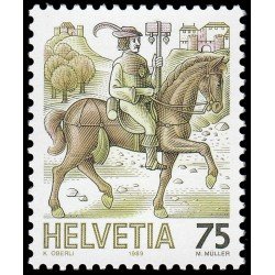 Suiza Switzerland 1313 1989 Serie Transporte postal a través de los años MNH Suiza Switzerland 1313 1989 Serie Transporte postal a través de los años MNH