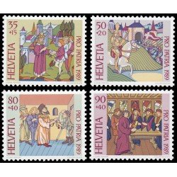 Suiza 1319/22 1989 Pro patria 700 Años de arte y cultura MNH Suiza 1319/22 1989 Pro patria 700 Años de arte y cultura MNH