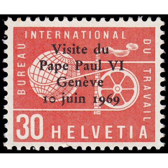 Suiza Switzerland Servicios 436 1969 Visita de Pablo VI a Ginebra MNH Suiza Switzerland Servicios 436 1969 Visita de Pablo VI a Ginebra MNH