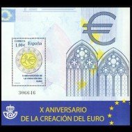 España Spain 4496 2009 X Anivsario de la creación del euro MNH España Spain 4496 2009 X Anivsario de la creación del euro MNH