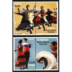 España Spain 4501/02 2009 Bailes y danzas populares MNH