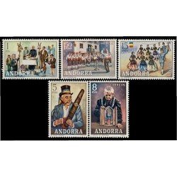 Andorra Española 80/84 1972 Costumbres MNH 