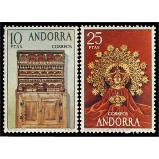 Andorra Española 91/92 1974 Artesania MNH Andorra Española 91/92 1974 Artesania MNH