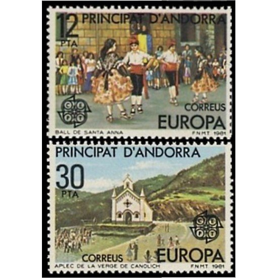 Andorra Española 140/41 1981 Europa MNH Andorra Española 140/41 1981 Europa MNH