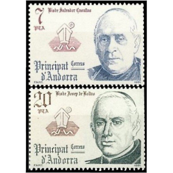 Andorra Española 146/47 1981 Copríncipes MNH Andorra Española 146/47 1981 Copríncipes MNH