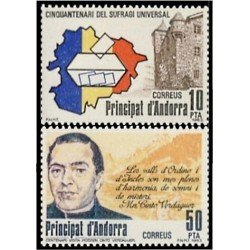 Andorra Española 171/72 1983 Conmemoraciones MNH Andorra Española 171/72 1983 Conmemoraciones MNH