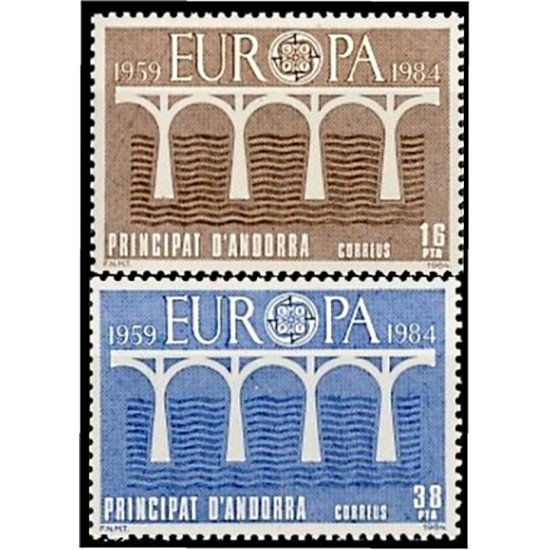 Andorra Española 179/80 1984 Europa MNH 