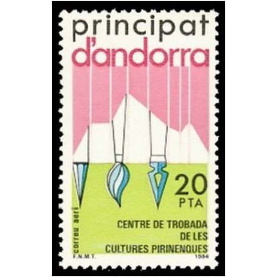 Andorra Española 182 1984 Centro de encuentros de cultura pirenaica MNH 