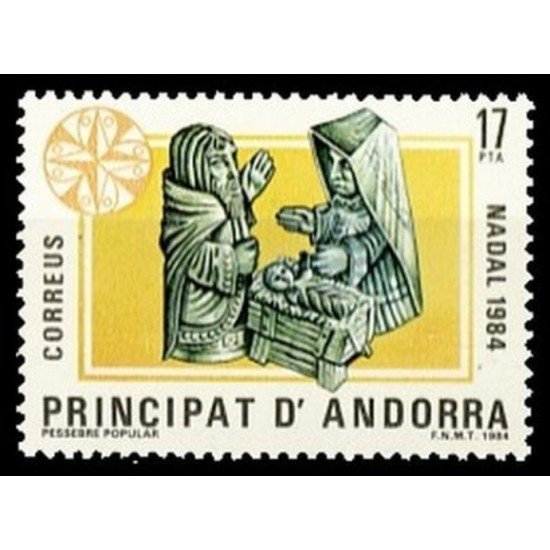 Andorra Española 183 1984 Navidad 84 MNH 