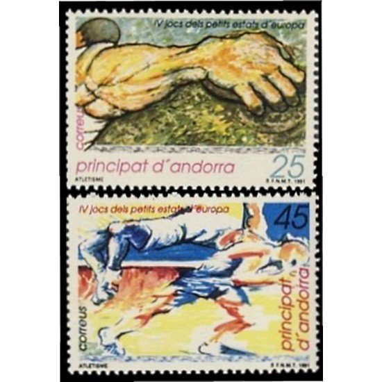 Andorra Española 223/24 1991 IV Juegos de los peq. Estados de Europa MNH Andorra Española 223/24 1991 IV Juegos de los peq. Estados de Europa MNH