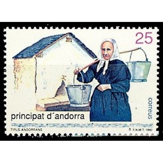 Andorra Española 229 1992 Tipos andorranos MNH Andorra Española 229 1992 Tipos andorranos MNH