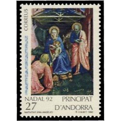 Andorra Española 234 1992 Navidad 92 MNH Andorra Española 234 1992 Navidad 92 MNH